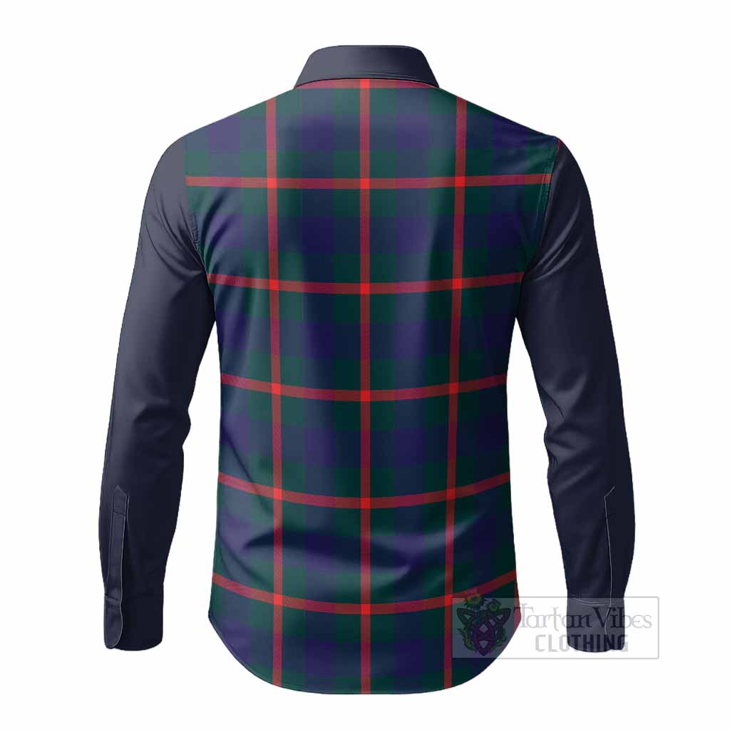 Agnew Tartan Accent Long Sleeve Button Shirts with Family Crest
