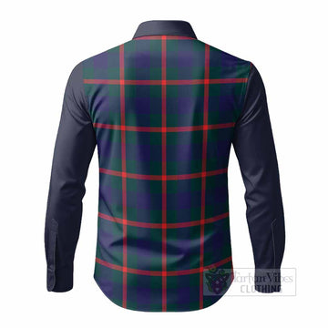 Agnew Tartan Accent Long Sleeve Button Shirts with Family Crest