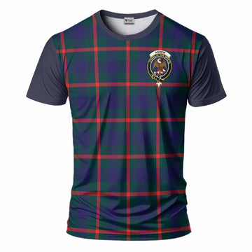 Agnew Tartan Accent T-Shirt with Family Crest
