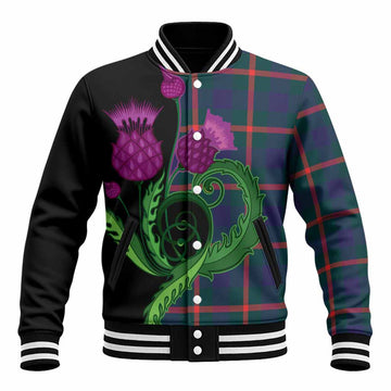 Agnew Tartan Baseball Jacket Traditional Scottish Thistle