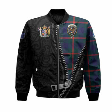 Agnew Tartan Bomber Jacket New Zealand Pattern Unique Zipper Stylized