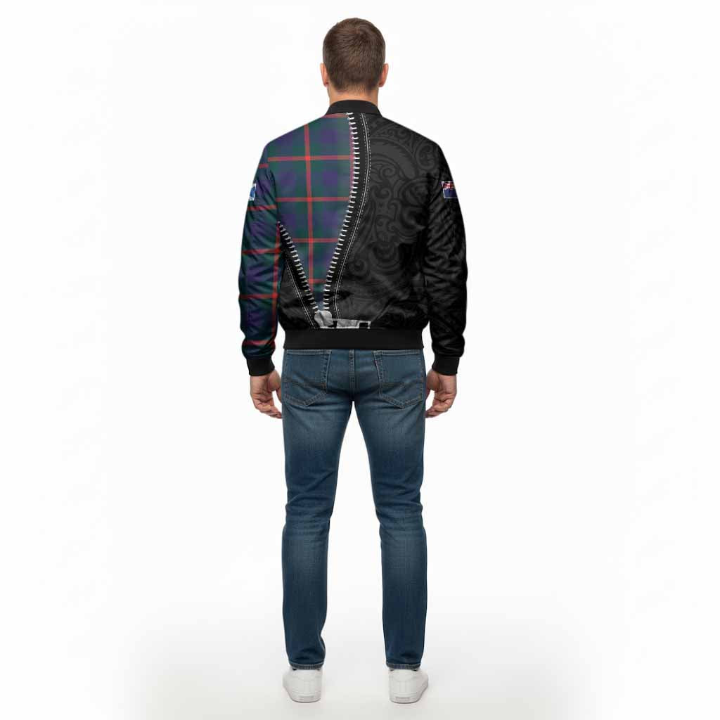 Agnew Tartan Bomber Jacket New Zealand Pattern Unique Zipper Stylized