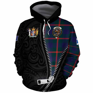 Agnew Tartan Cotton Hoodie New Zealand Pattern Unique Zipper Stylized