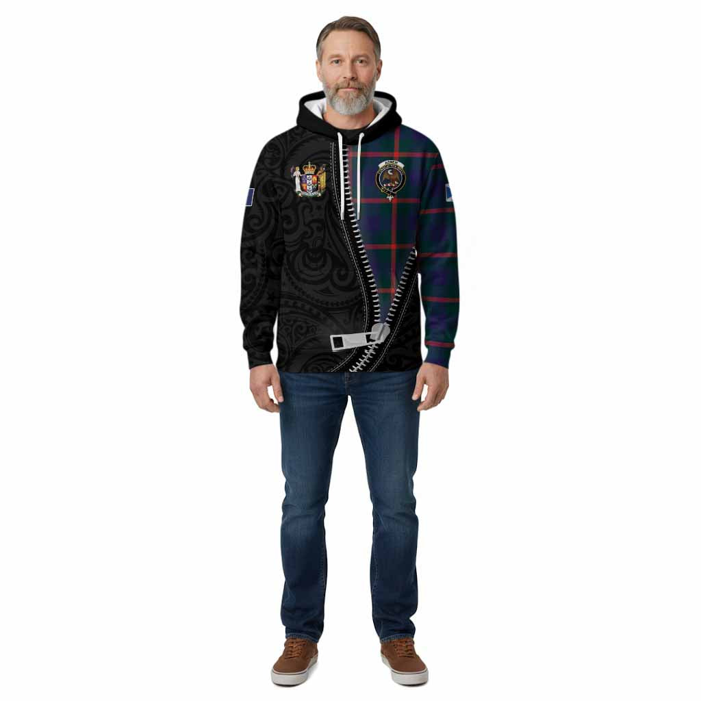 Agnew Tartan Cotton Hoodie New Zealand Pattern Unique Zipper Stylized