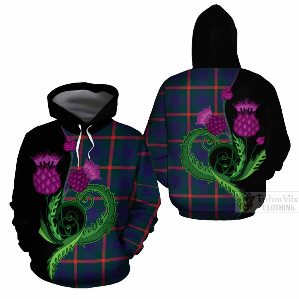 Agnew Tartan Cotton Hoodie Traditional Scottish Thistle