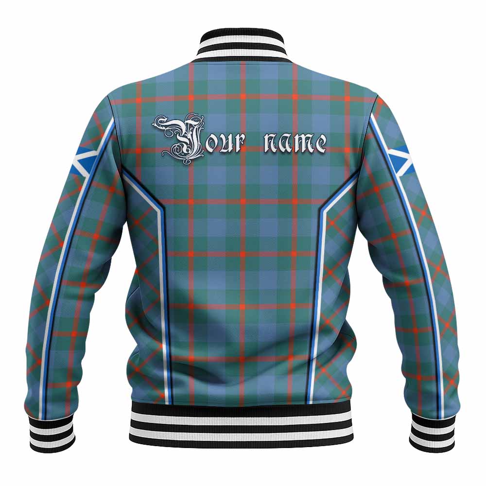 Agnew Tartan Crest Baseball Jacket Scotland Coat of Arm Flag Style - Tartan Vibes Clothing