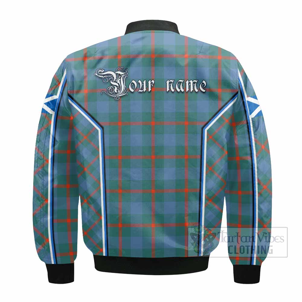 Agnew Tartan Crest Bomber Jacket Scotland Coat of Arm Flag Style - Tartan Vibes Clothing