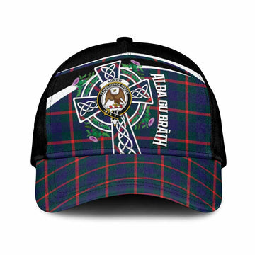 Agnew Tartan Crest Classic Cap Scottish Thistle Celtic Cross Alba Gu Brath