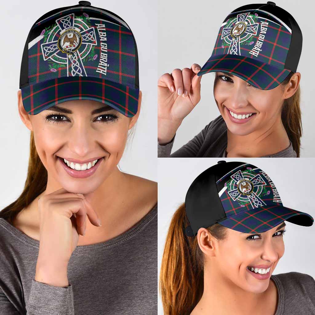 Agnew Tartan Crest Classic Cap Scottish Thistle Celtic Cross Alba Gu Brath