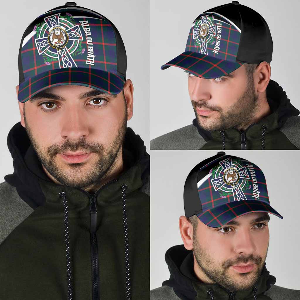 Agnew Tartan Crest Classic Cap Scottish Thistle Celtic Cross Alba Gu Brath