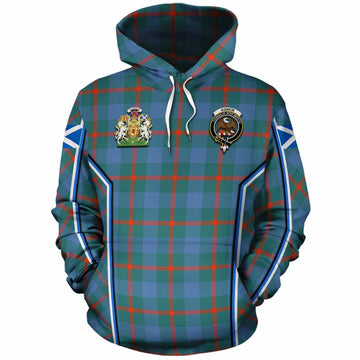 Agnew Tartan Crest Cotton Hoodie Scotland Coat of Arm Flag Style - Tartan Vibes Clothing