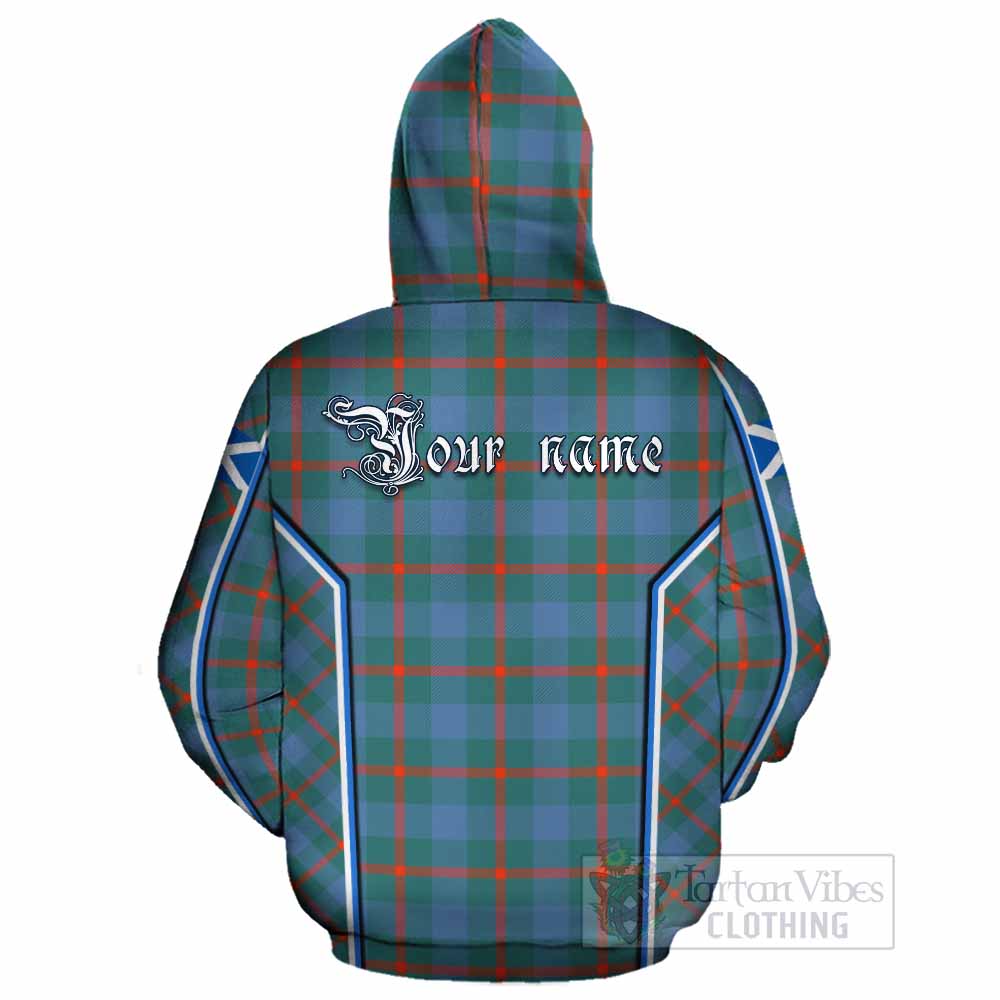 Agnew Tartan Crest Cotton Hoodie Scotland Coat of Arm Flag Style - Tartan Vibes Clothing