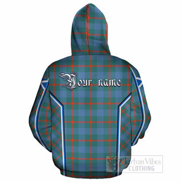 Agnew Tartan Crest Cotton Hoodie Scotland Coat of Arm Flag Style - Tartan Vibes Clothing