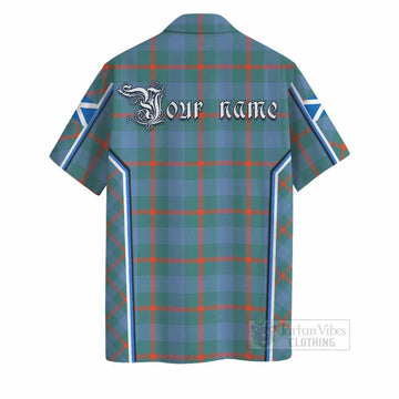 Agnew Tartan Crest Hawaiian Shirt Scotland Coat of Arm Flag Style - Tartan Vibes Clothing