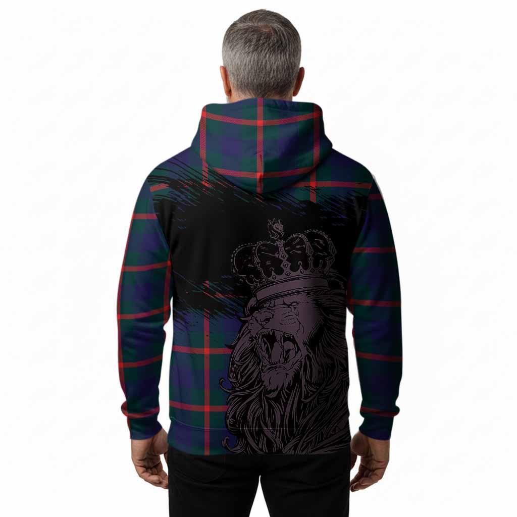 Agnew Tartan Crest Hoodie Crowned Lion Heritage Style