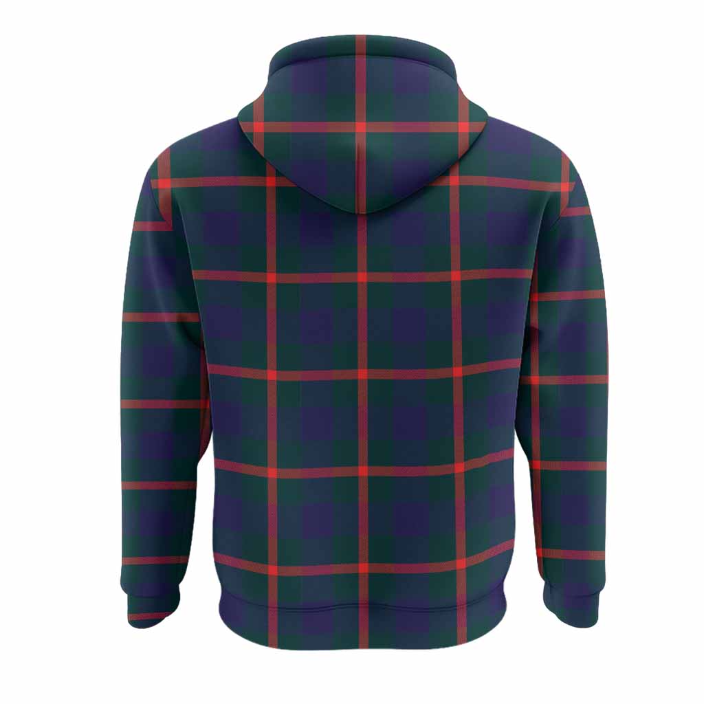 Agnew Tartan Crest Hoodie Ferocious Lion Style