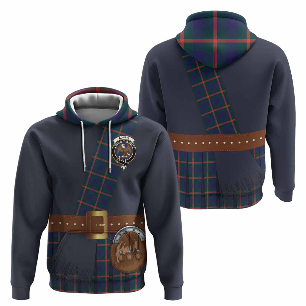 Agnew Tartan Crest Hoodie Kilt Costume Style