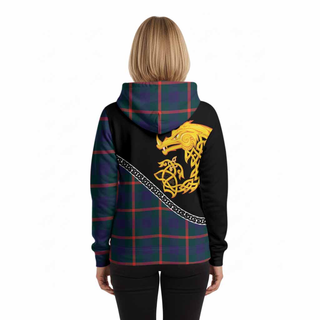 Agnew Tartan Crest Hoodie Legendary Dragon Knot Half Style