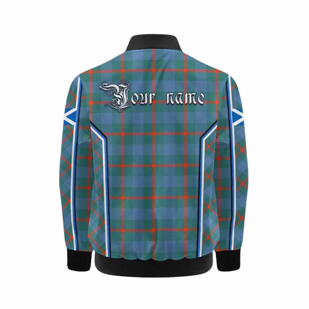 Agnew Tartan Crest Kid Bomber Jacket Scotland Coat of Arm Flag Style - Tartan Vibes Clothing