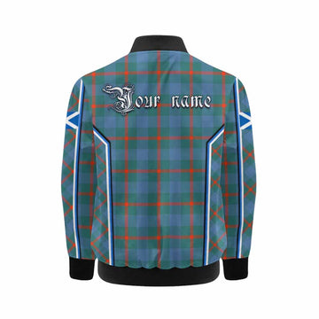 Agnew Tartan Crest Kid Bomber Jacket Scotland Coat of Arm Flag Style - Tartan Vibes Clothing