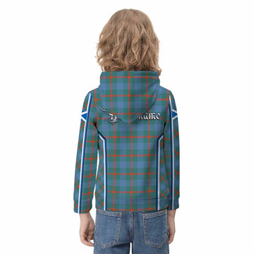 Agnew Tartan Crest Kid Hoodie Scotland Coat of Arm Flag Style - Tartan Vibes Clothing