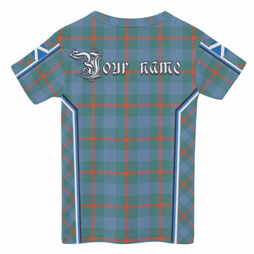 Agnew Tartan Crest Kid T-shirt Scotland Coat of Arm Flag Style - Tartan Vibes Clothing
