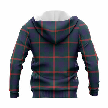 Agnew Tartan Crest Knitted Hoodie Ferocious Lion Style