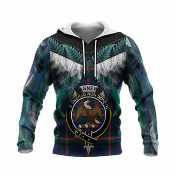 Agnew Tartan Crest Knitted Hoodie New Zealand Maori Korowai Cloak