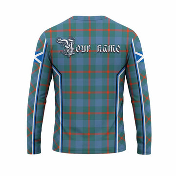Agnew Tartan Crest Long Sleeve T-Shirt Scotland Coat of Arm Flag Style - Tartan Vibes Clothing