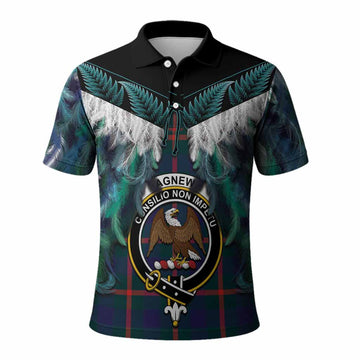 Agnew Tartan Crest Polo Shirt New Zealand Maori Korowai Cloak