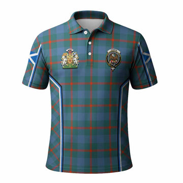 Agnew Tartan Crest Polo Shirt Scotland Coat of Arm Flag Style - Tartan Vibes Clothing