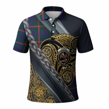 Agnew Tartan Crest Polo Shirt Scottish Triskele Celtic