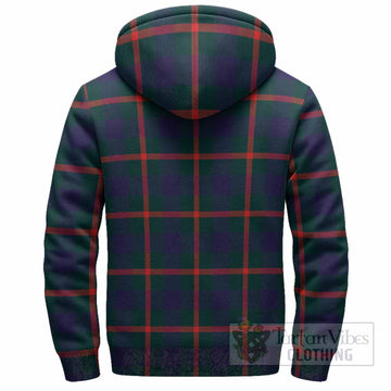 Agnew Tartan Crest Sherpa Hoodie Ferocious Lion Style