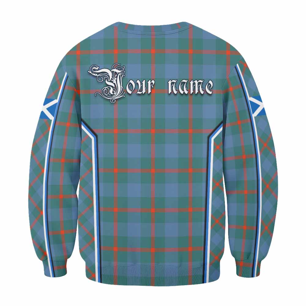 Agnew Tartan Crest Sweatshirt Scotland Coat of Arm Flag Style - Tartan Vibes Clothing