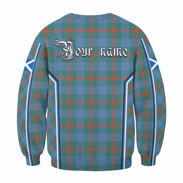 Agnew Tartan Crest Sweatshirt Scotland Coat of Arm Flag Style