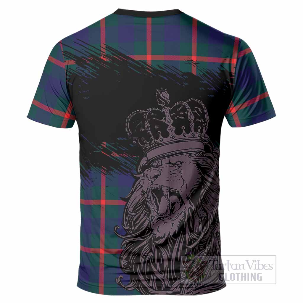 Agnew Tartan Crest T-Shirt Crowned Lion Heritage Style