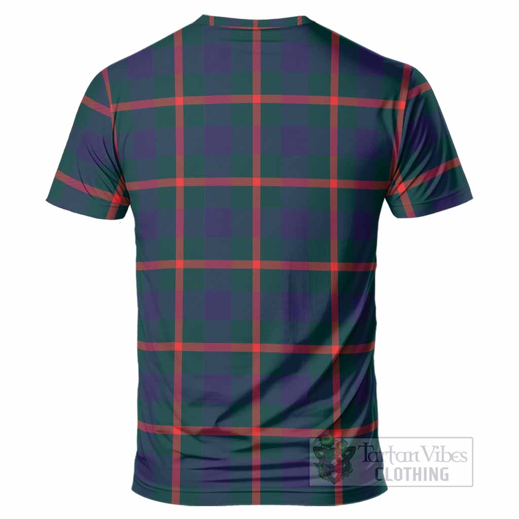 Agnew Tartan Crest T-Shirt Ferocious Lion Style