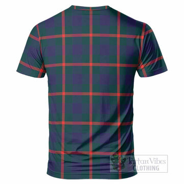 Agnew Tartan Crest T-Shirt Ferocious Lion Style
