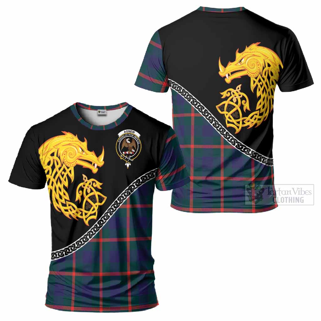 Agnew Tartan Crest T-Shirt Legendary Dragon Knot Half Style