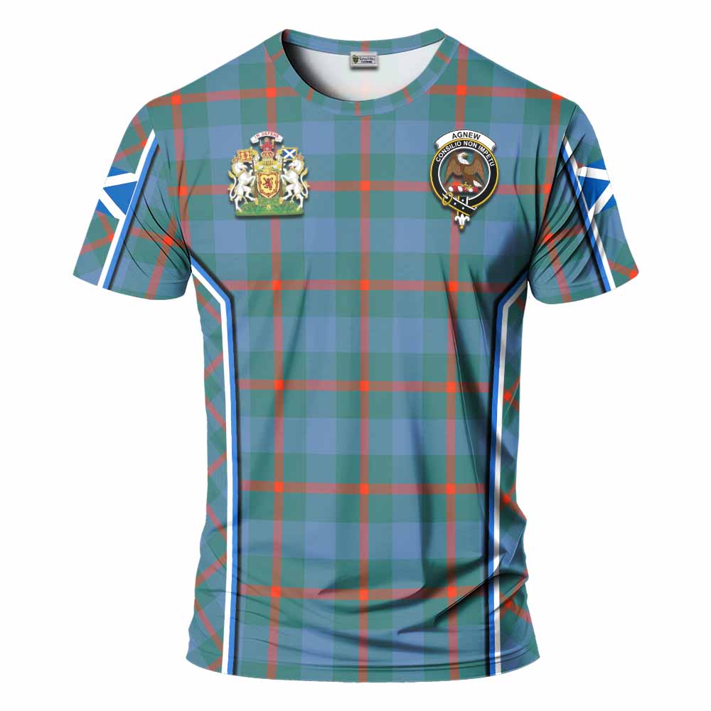 Agnew Tartan Crest T-shirt Scotland Coat of Arm Flag Style - Tartan Vibes Clothing