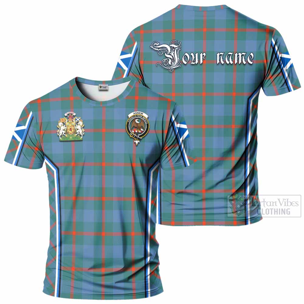 Agnew Tartan Crest T-shirt Scotland Coat of Arm Flag Style - Tartan Vibes Clothing