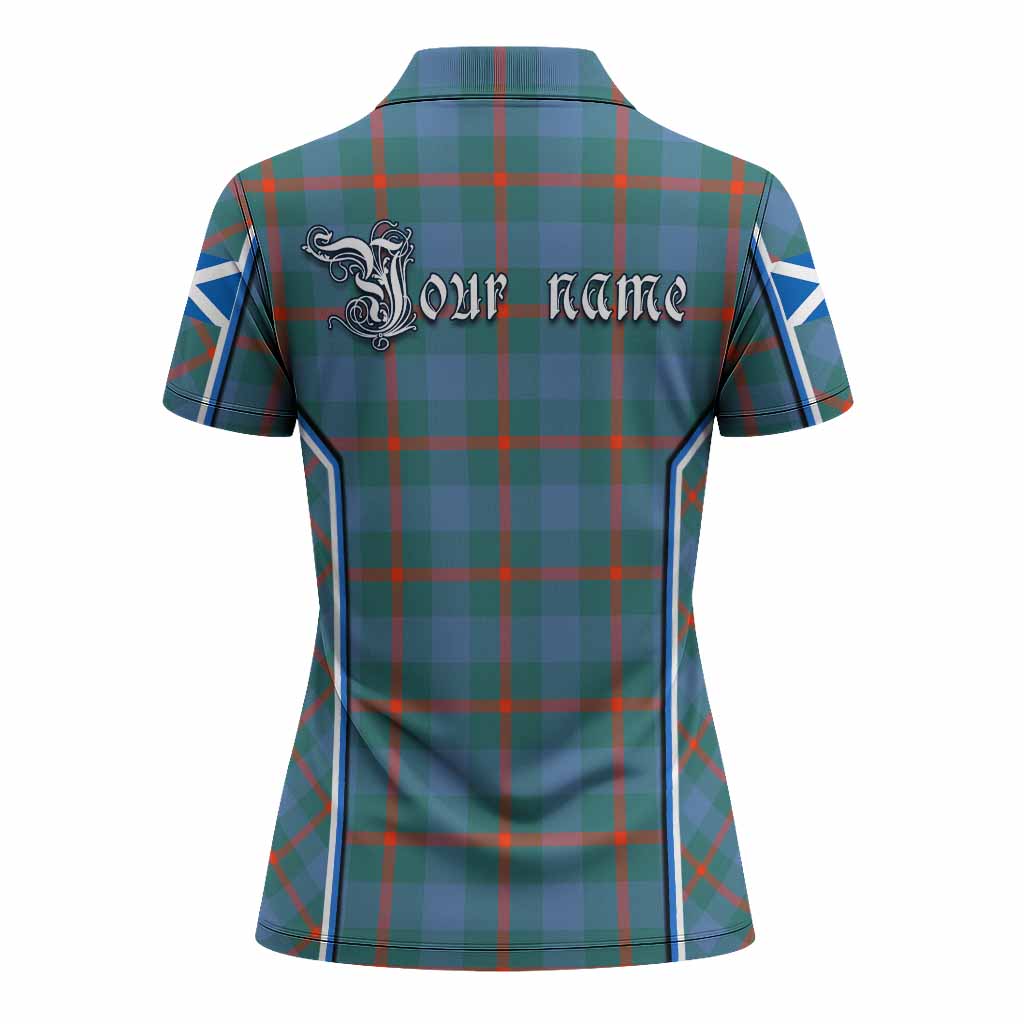 Agnew Tartan Crest Women's Polo Shirt Scotland Coat of Arm Flag Style - Tartan Vibes Clothing