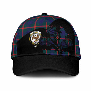 Agnew Tartan Family Crest Classic Cap Scotland Thistle Floral Flag Style