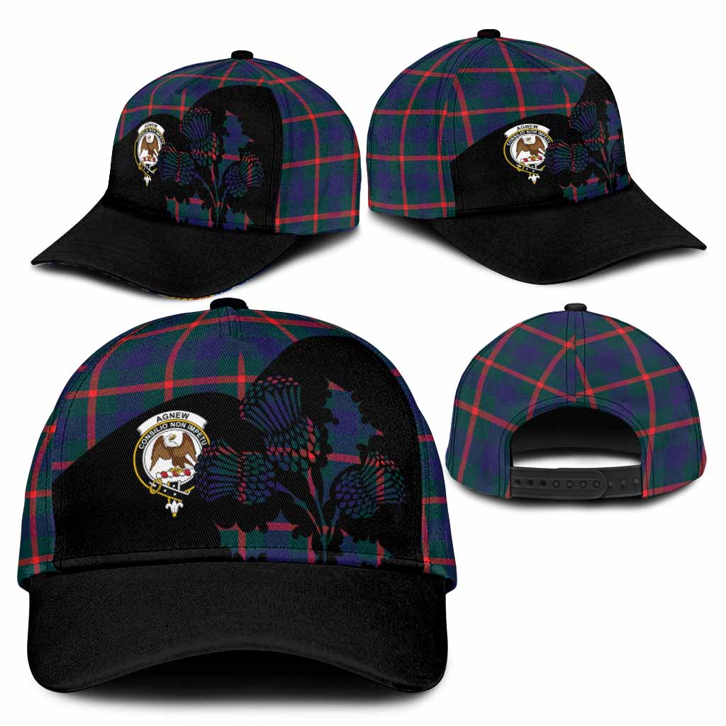 Agnew Tartan Family Crest Classic Cap Scotland Thistle Floral Flag Style