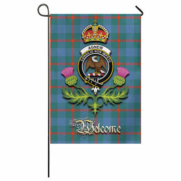 Agnew Tartan Family Crest Garden Flag Royal Thistle Welcome Style - Tartan Vibes Clothing