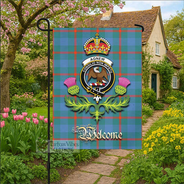 Agnew Tartan Family Crest Garden Flag Royal Thistle Welcome Style - Tartan Vibes Clothing