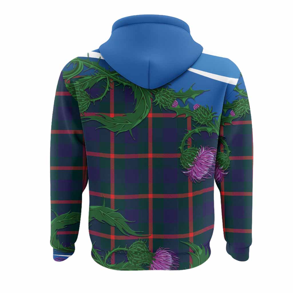 Agnew Tartan Family Crest Hoodie Thistle in Minimalism