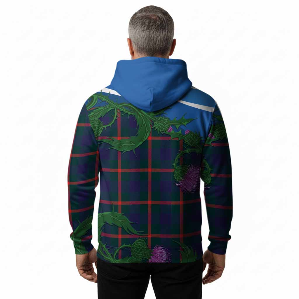 Agnew Tartan Family Crest Hoodie Thistle in Minimalism