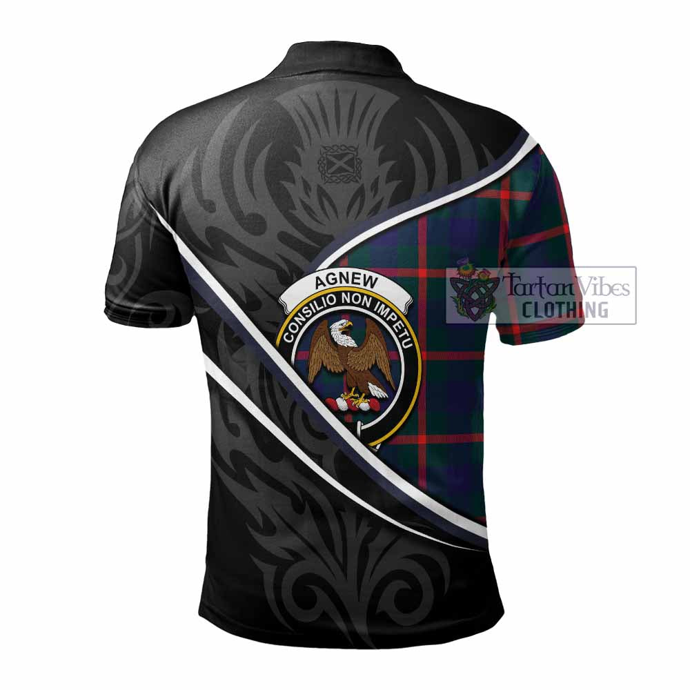 Agnew Tartan Family Crest Polo Shirt Celtic Scottish Thistle Floral - Tartan Vibes Clothing