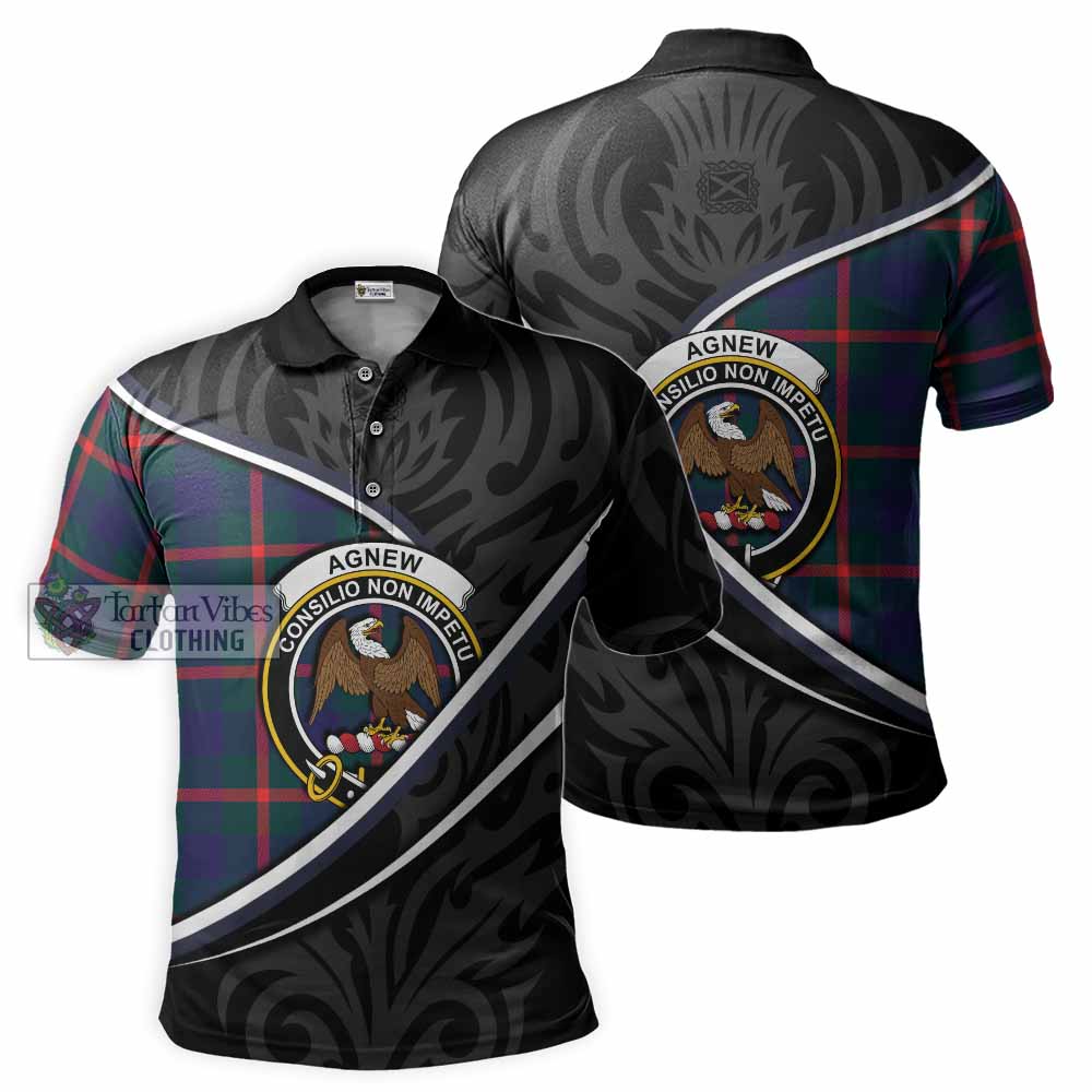 Agnew Tartan Family Crest Polo Shirt Celtic Scottish Thistle Floral - Tartan Vibes Clothing